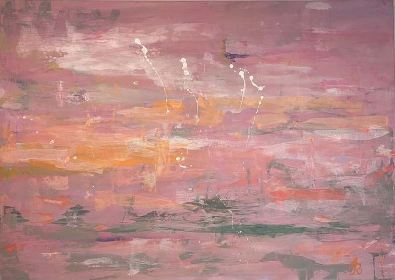 Rosige Wolken